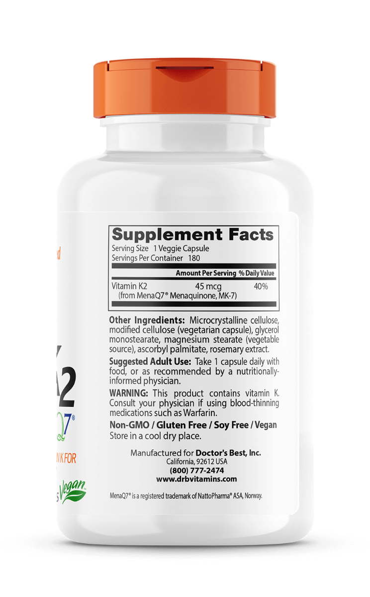 Doctor's Best Vitamine K2 180 vcaps | Best Price