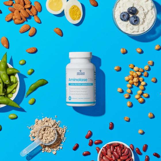 Aminolase® (90 capsules) | Geavanceerd enzymencomplex voor eiwitvertering, aminozuurabsorptie en spierherstel - Arthur Andrew