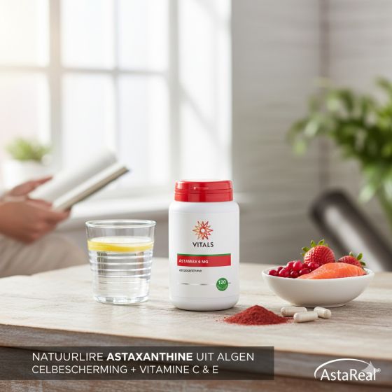 Vitals Astamax® 6 mg Astaxanthine – 120 softgels – AstaReal® microalgextract met vitamine C & E
