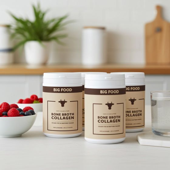 Bone Broth Collagen Classic – 4x300g - Big Food - 3+1 Gratis