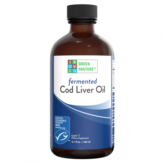Green Pasture – Gefermenteerde Levertraan Naturel – 180 ml | Natuurlijk rijk aan Omega-3, Vitamine A & D