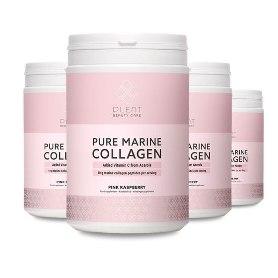 Plent - Marine Collagen Pink Raspberry - 300g - 3+1 FREE 