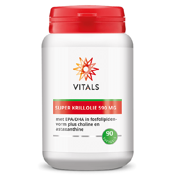 Vitals – Super Krillolie 590 mg – 90 kapsler | Omega-3 i fosfolipidform med cholin og astaxanthin – god for hjerte og lever