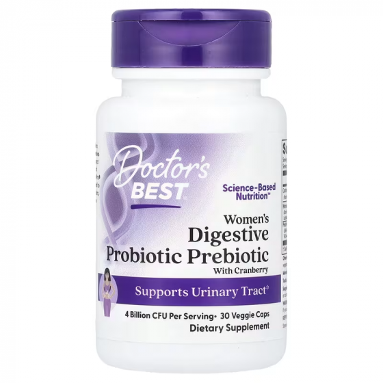 Doctor's Best - Women's Digestive Probiotic Prebiotic  - 30 VCaps - CLEAROUT