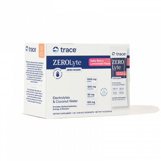 Trace Minerals - ZEROLyte, Salty Berry Lemonade - 30 packets