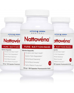Arthur Andrew - Nattovena (Nattokinase) - 3 x 180 caps. (4,000 FU)